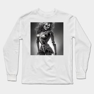 Dancing Gothic Ballet Skeleton Long Sleeve T-Shirt